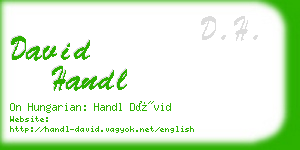 david handl business card